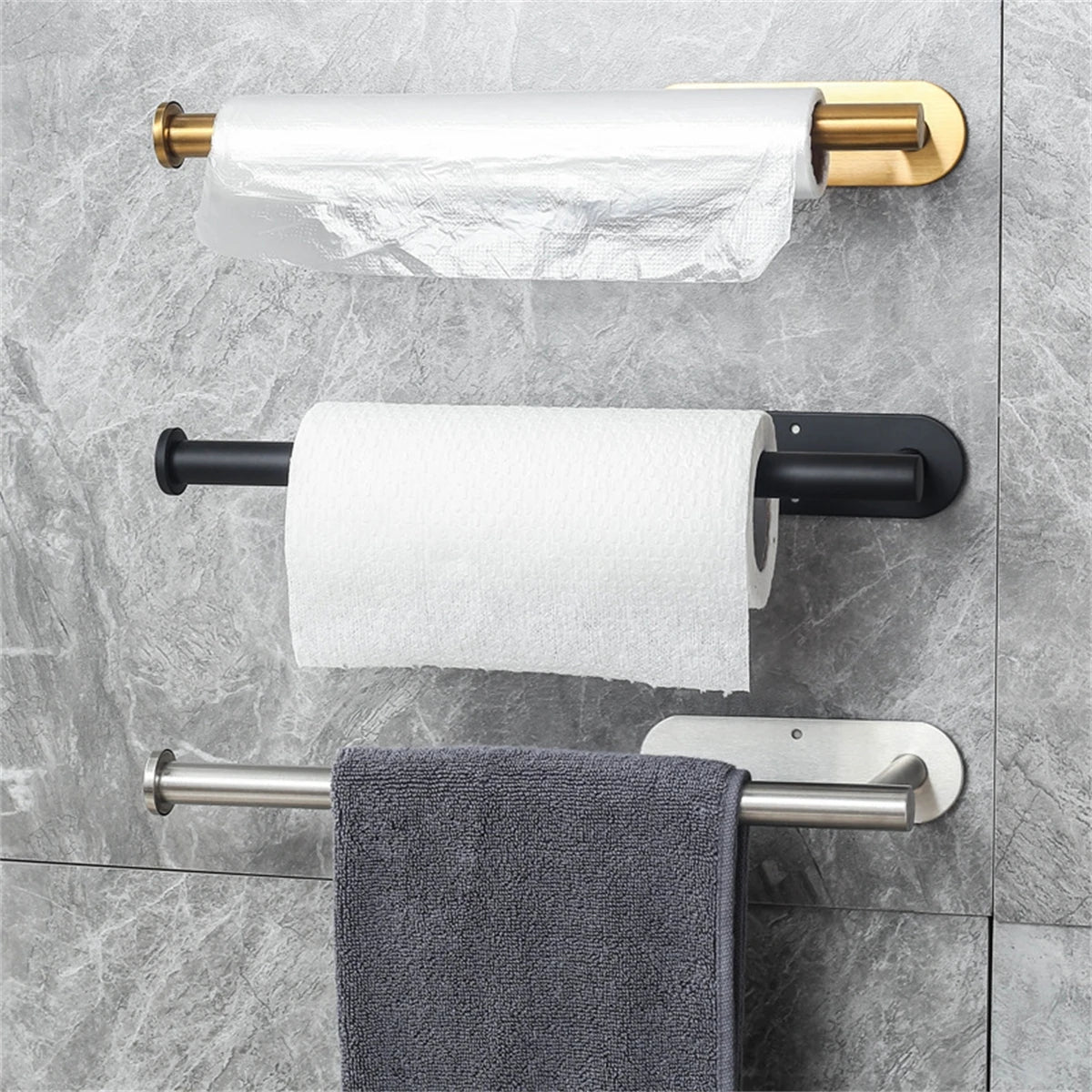 Paper Towel Holders For Kitchen,Adhesive Roll Paper Holder,Bathroom Storage Rack,Tissue Dispenser,Kitchen Organizers,Towel Rack