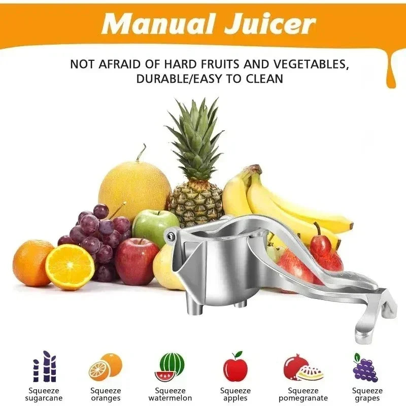 Manual Juice Squeezer Aluminum Alloy Hand Pressure Juicer Pomegranate Orange Lemon Sugar Cane Juice Kitchen Bar Fruit Tools Acce