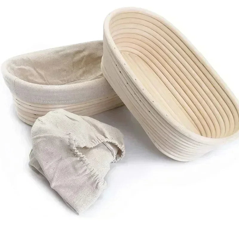 Baking Tools Full Set Dough Fermentation Bread Proofing Basket with Linen Insert Professional Home Baker Sourdough Rattan Basket