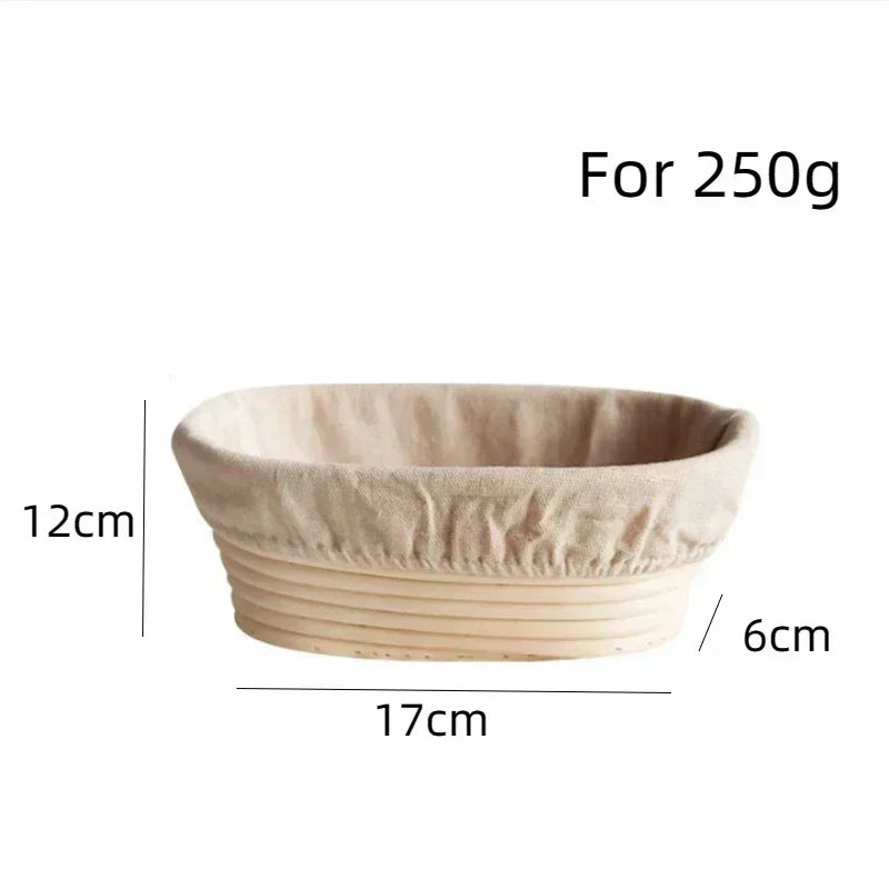 Baking Tools Full Set Dough Fermentation Bread Proofing Basket with Linen Insert Professional Home Baker Sourdough Rattan Basket