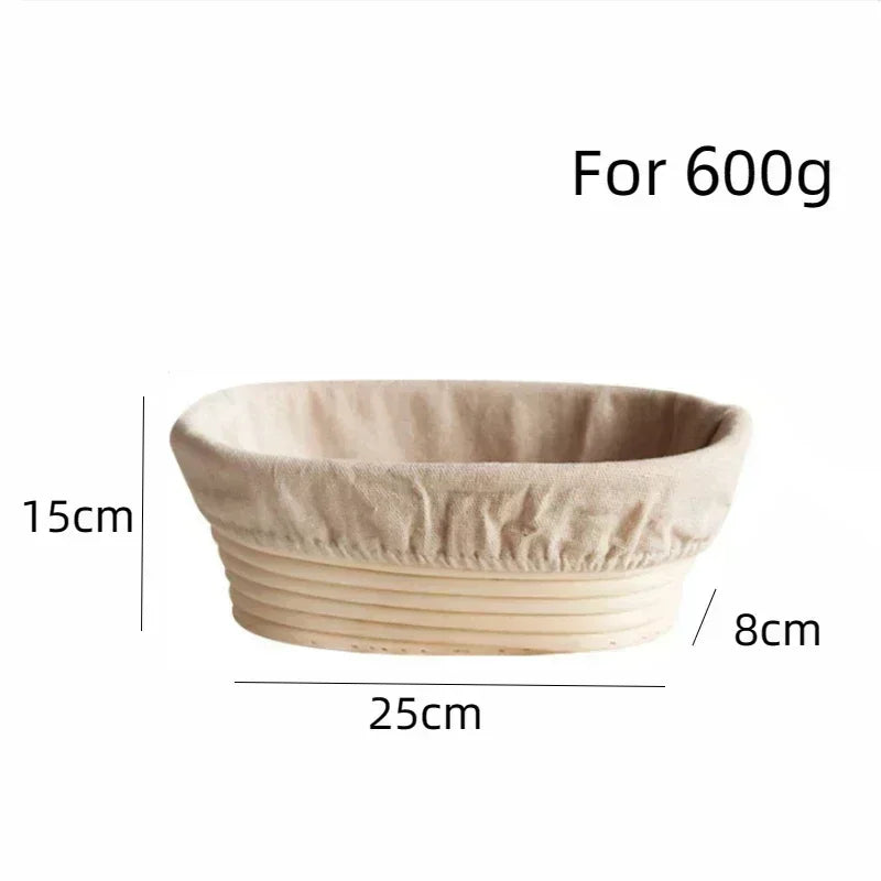 Baking Tools Full Set Dough Fermentation Bread Proofing Basket with Linen Insert Professional Home Baker Sourdough Rattan Basket